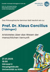 Research paper thumbnail of Vortrag Klaus Corcilius: "Aristoteles über das Wesen der menschlichen Vernunft" (Januar 2025)