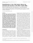 Research paper thumbnail of Destabilization of the TAR hairpin affects the structure and function of the HIV-1 leader RNA