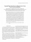 Research paper thumbnail of Expanded paper towel test: An objective test of urine loss for stress incontinence