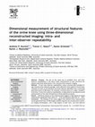 Research paper thumbnail of Dimensional measurement of structural features of the ovine knee using three-dimensional reconstructed imaging: intra- and inter-observer repeatability