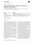 Research paper thumbnail of Evidence-based practice in sonography - making sense of diagnostic accuracy studies