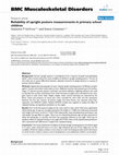 Research paper thumbnail of Reliability of upright posture measurements in primary school children