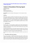 Research paper thumbnail of Analysis of Roundabout Metering Signals