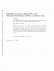 Research paper thumbnail of Population explosion suppressed by noise: stationary distributions and how to simulate them