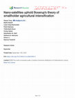 Research paper thumbnail of Nano-satellites uphold Boserup’s theory of smallholder agricultural intensification