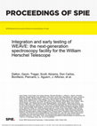 Research paper thumbnail of Integration and early testing of WEAVE: the next-generation spectroscopy facility for the William Herschel Telescope