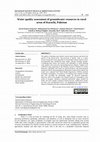 Research paper thumbnail of Water quality assessment of groundwater resources in rural areas of Karachi, Pakistan