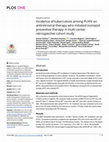 Research paper thumbnail of Incidence of tuberculosis among PLHIV on antiretroviral therapy who initiated isoniazid preventive therapy: A multi-center retrospective cohort study