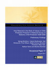 Research paper thumbnail of How Relevant is the Role of Values in Child Protection Practice? A National Survey of Statutory Child Protection Staff 2009 Preliminary Findings