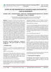 Research paper thumbnail of Study on the Properties of Concrete Using Waste Bottle Caps as Ingredient