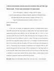 Research paper thumbnail of Critical current densities and microstructures in rod-in-tube and tube type Nb3Sn strands—present status and prospects for improvement