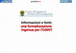 Research paper thumbnail of Metodi, Sistemi e Tecnologie per l'OSINT - Le Fonti