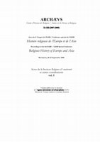 Research paper thumbnail of E. CIURTIN (ed.), Proceedings of the EASR / IAHR Conference "Religious History of Europe and Asia", Bucharest, September 2006, vol. I  = ARCHÆVS. Studies in the HIstory of Religions XI-XII (2007-2008)