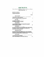 Research paper thumbnail of ARCHÆVS. Studies in the History of Religions 10 (2006)