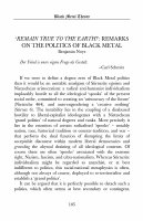 Research paper thumbnail of 'REMAIN TRUE TO THE EARTH!': REMARKS ON THE POLITICS OF BLACK METAL