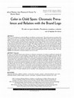 Research paper thumbnail of Color in Child Espots: Chromatic Prevalence and Relation with the Brand Logo