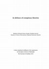 Research paper thumbnail of In defence of conspiracy theories