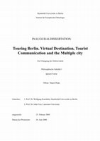 Research paper thumbnail of Touring Berlin. Virtual Destination, tourist Communication and the Multiple City