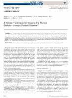 Research paper thumbnail of A simple technique for imaging the human skeleton using a flatbed scanner