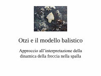 Research paper thumbnail of Brizzi, V. 2007: Otzi e il modello balistico: Approccio all’interpretazione della dinamica della freccia nella spalla