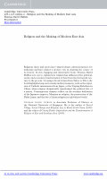 Research paper thumbnail of (2011) Religion and the Making of Modern East Asia (contents and excerpt)