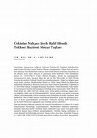 Research paper thumbnail of Kucur, Sadi S., "Üsküdar Nalçacı Şeyh Halil Efendi Tekkesi Haziresi Mezartaşları"