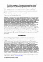 Research paper thumbnail of Evolutionary game theory elucidates the role of glycolysis in glioma progression and invasion