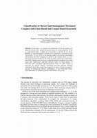 Research paper thumbnail of Classification of skewed and homogenous document corpora with class-based and corpus-based keywords