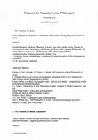 Research paper thumbnail of Problems in the Philosophy of Action