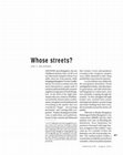 Research paper thumbnail of Whose Streets? - an essay in Seminar, August 2012, issue entitled "Streetscapes"