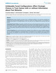 Research paper thumbnail of Unfakeable facial configurations affect strategic choices in trust games with or without information about past behavior