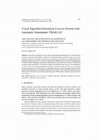 Research paper thumbnail of Visual algorithm simulation exercise system with automatic assessment: TRAKLA2