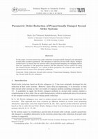 Research paper thumbnail of Parametric order reduction of proportionally damped second-order systems