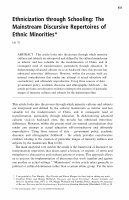 Research paper thumbnail of Ethnicization through Schooling: The Mainstream Discursive Repertoires of Ethnic Minorities