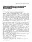 Research paper thumbnail of The relationship between musculoskeletal stress markers and biomechanical properties of the humeral diaphysis