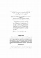 Research paper thumbnail of Derivative Spectrophotometric Determination of Ruthenium(III) using Cinnamaldehyde Isonicotinoylhydrazone (CINH)