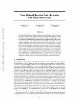 Research paper thumbnail of Near-optimal Bayesian active learning with noisy observations