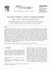 Research paper thumbnail of Trust and e-commerce: a study of consumer perceptions