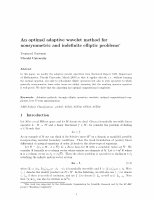 Research paper thumbnail of An optimal adaptive wavelet method for nonsymmetric and indefinite elliptic problems