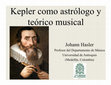 Research paper thumbnail of Kepler como astrólogo y teórico musical