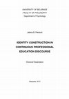 Research paper thumbnail of Identity construction in the discourse of continuous professional education