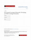 Research paper thumbnail of Peer assisted learning in fleximode: Developing an online learning community