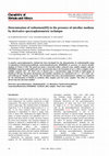 Research paper thumbnail of Determination of ruthenium(III) in the presence of micellar medium by derivative spectrophotometric technique