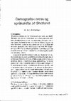 Research paper thumbnail of Demografisk press og språkskifte på Shetland.