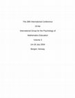 Research paper thumbnail of Proceedings of the Annual Meeting of the International Group for the Psychology of Mathematics Education (PME)(28th, Bergen, Norway, July 14-18, 2004). Volume 4