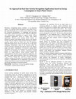 Research paper thumbnail of An Approach in Real time Activity Recognition Applications based on Energy Consumption