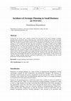 Research paper thumbnail of Incidence of Strategic Planning in Small Business: an Overview