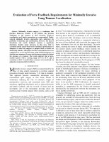 Research paper thumbnail of Evaluation of force feedback requirements for minimally invasive lung tumour localization