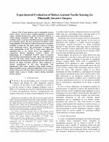 Research paper thumbnail of Experimental evaluation of robot-assisted tactile sensing for minimally invasive surgery