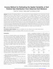 Research paper thumbnail of Pan F., Peters-Lidard C.D., and King A.W., Inverse method for estimating the spatial variability of soil particle size distribution from observed soil moisture. Journal of Hydrologic Engineering, 15(11), 931-938, 2010.